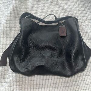 Black Coach Bag with detachable clutch